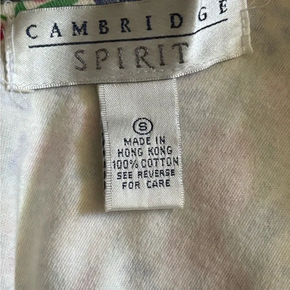 Vintage 90s Cambridge Spirit Sz S Multicolor Sleeveless Floral Belted Midi Dress - Picture 5 of 6